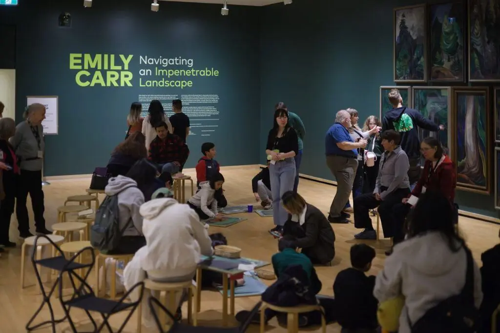 Visitors of all ages in the Emily Carr: Navigating an Impenetrable Landscape