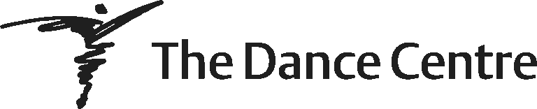 The Dance Centre logo in black and white, which includes a dancing figure next to the name in text.