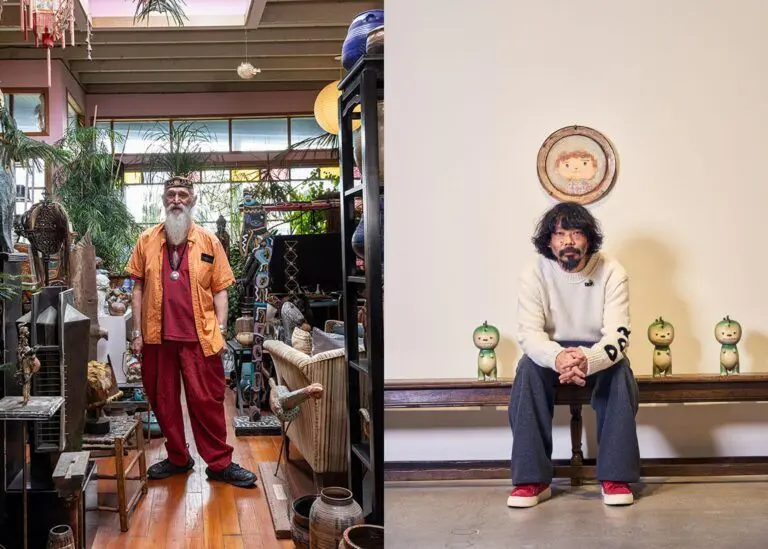 John David Lawrence in his home and Otani Workshop with his work