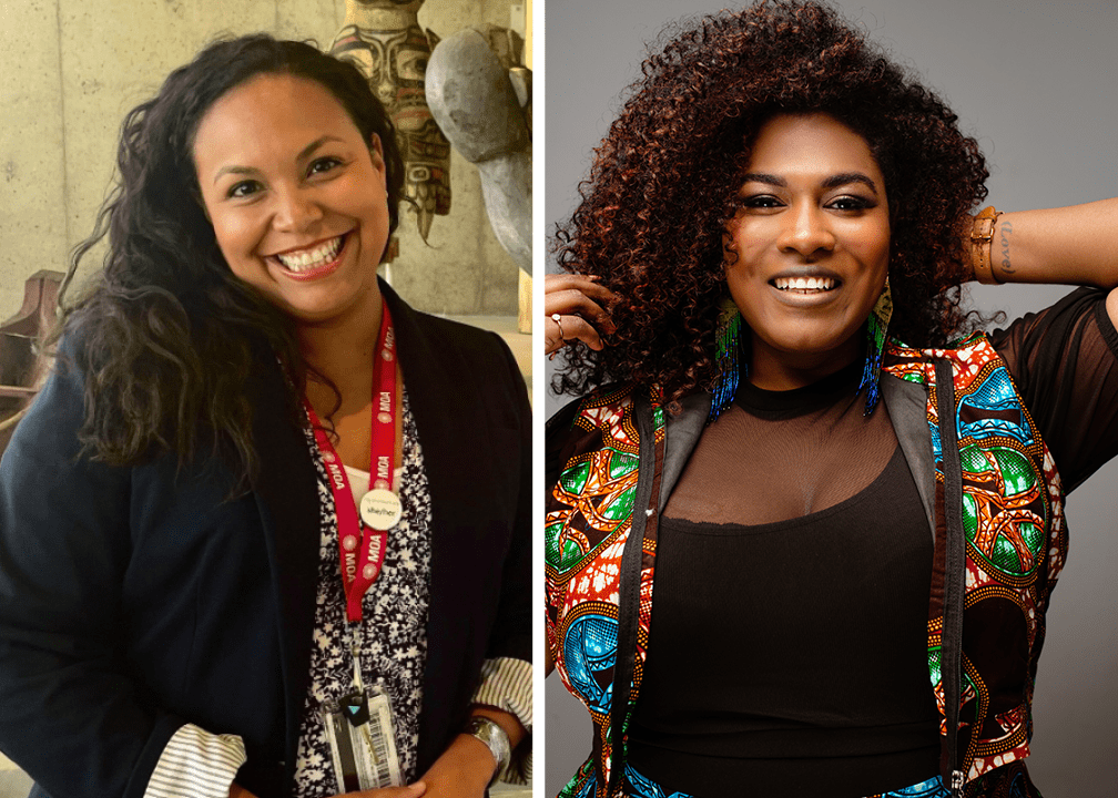 Two headshots side by side of smiling Black Indigenous women